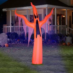 Gemmy Neon Christmas Airblown Inflatable with Black Light Orange Ghost Giant 11 ft Tall red -Halloween Decorations Shop gemmy neon christmas airblown inflatable with black light orange ghost giant 11 ft tall red14240500 a01NOWA