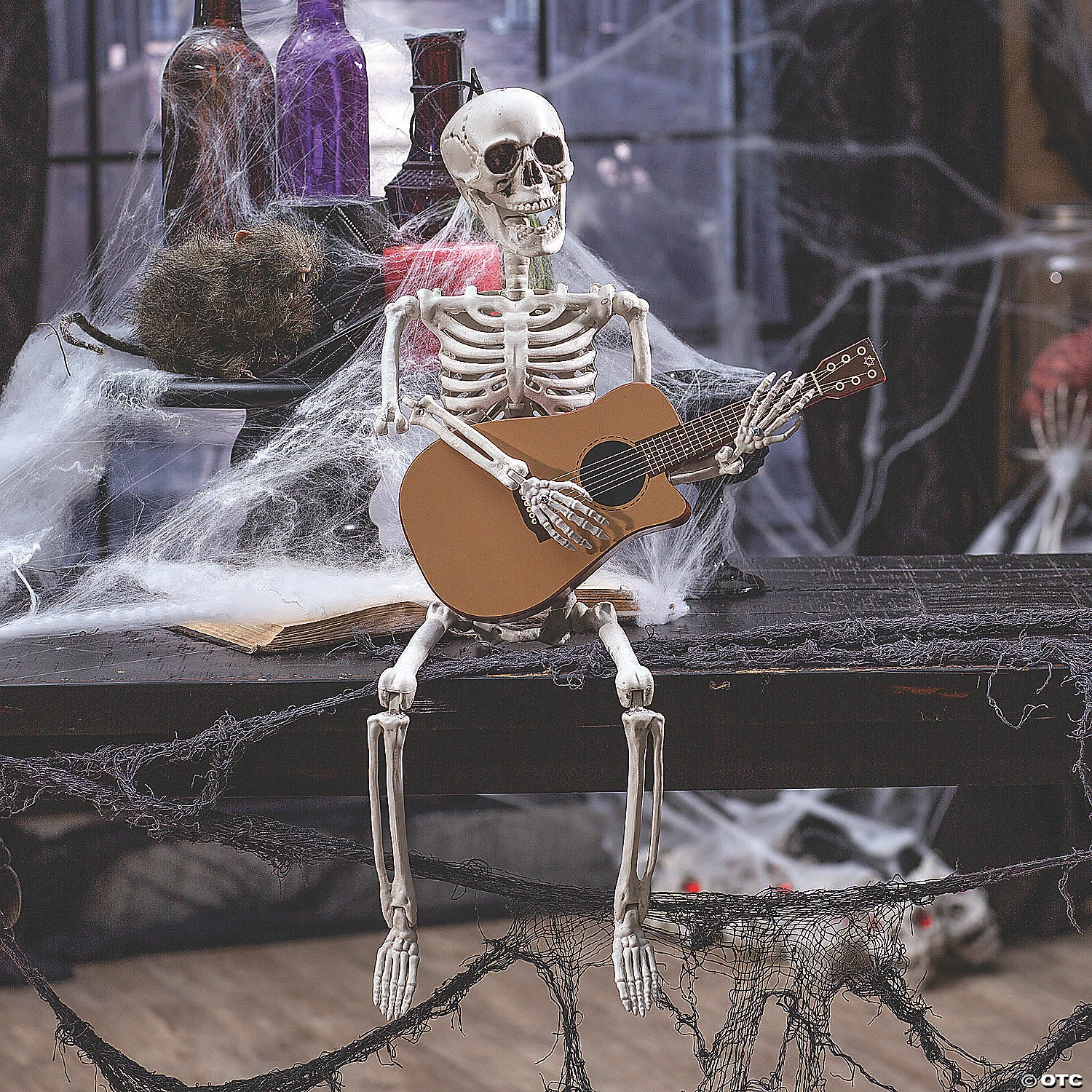 Guitar Playing Skeleton Halloween Decoration 1 Guitar Playing Skeleton Halloween Decoration