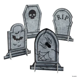 Halloween Headstone Centerpieces - 4 Pc.