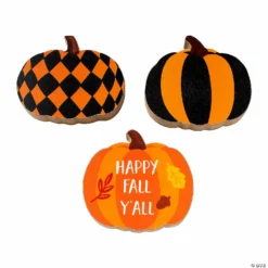 Halloween Pumpkin Tabletop Blocks - 3 Pc. -Halloween Decorations Shop halloween pumpkin tabletop blocks 3 pc 14114109 a02
