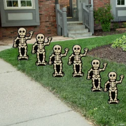Halloween Skeleton Sidewalk Signs - 6 Pc.