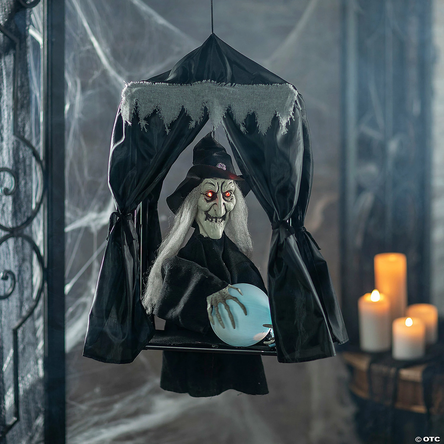 Hanging Animated Witch in a Box Halloween Decoration 1 Hanging Animated Witch in a Box Halloween Decoration