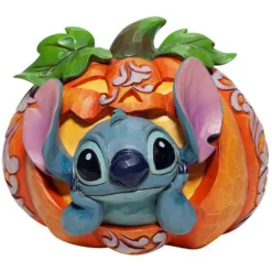Jim Shore Disney Traditions Stitch in Jack o Lantern Halloween Figurine 6007080