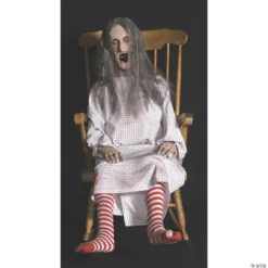 Life-Size Animated Rocking Granny Halloween Decoration