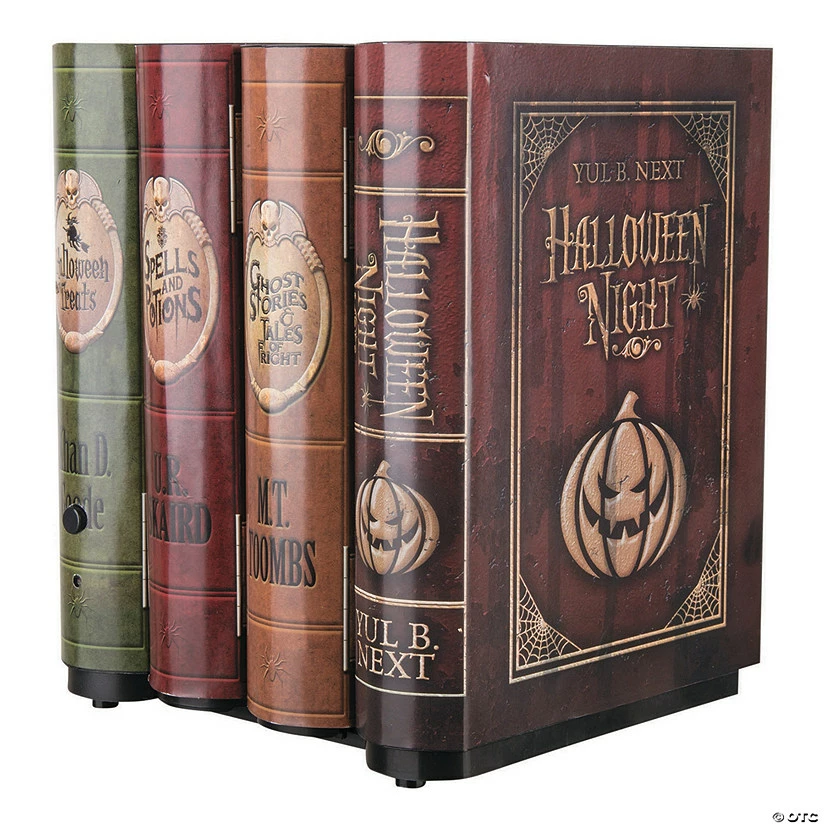 Light-Up Moving Books Halloween Decoration 1 Light-Up Moving Books Halloween Decoration