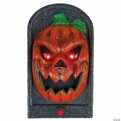 Light Up Pumpkin Doorbell -Halloween Decorations Shop light up pumpkin doorbellmp14 a02