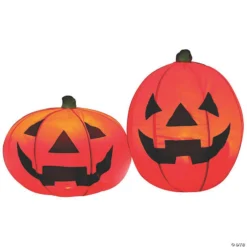 Lighted Pumpkin Set Halloween Decoration
