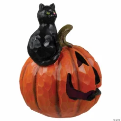 Northlight 10" LED Lighted Jack-O-Lantern and Black Cat Tabletop Halloween Figure -Halloween Decorations Shop northlight 10 led lighted jack o lantern and black cat tabletop halloween figure14111602 a02