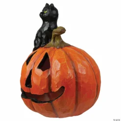 Northlight 10" LED Lighted Jack-O-Lantern and Black Cat Tabletop Halloween Figure -Halloween Decorations Shop northlight 10 led lighted jack o lantern and black cat tabletop halloween figure14111602 a03