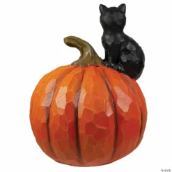 Northlight 10" LED Lighted Jack-O-Lantern and Black Cat Tabletop Halloween Figure -Halloween Decorations Shop northlight 10 led lighted jack o lantern and black cat tabletop halloween figure14111602 a04