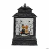 Northlight 11.5" LED Black Halloween Lantern with Pumpkin Couple