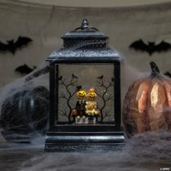 Northlight 11.5" LED Black Halloween Lantern with Pumpkin Couple -Halloween Decorations Shop northlight 11 5 led black halloween lantern with pumpkin couple14111611 a01