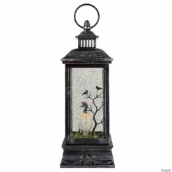 Northlight 11" Black and Brushed Silver LED Skull Head Halloween Snow Globe Lantern -Halloween Decorations Shop northlight 11 black and brushed silver led skull head halloween snow globe lantern14111610 a02