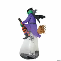 Northlight 11' Pre-Lit LED Inflatable Flying Witch Halloween Outdoor Decor -Halloween Decorations Shop northlight 11 pre lit led inflatable flying witch halloween outdoor decor13984235 a02