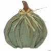 Northlight 12-Inch Green Distressed Halloween Fall Pumpkin Decoration