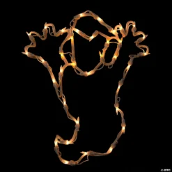 Northlight 15" Lighted Ghost Halloween Double Sided Window Silhouette Decoration