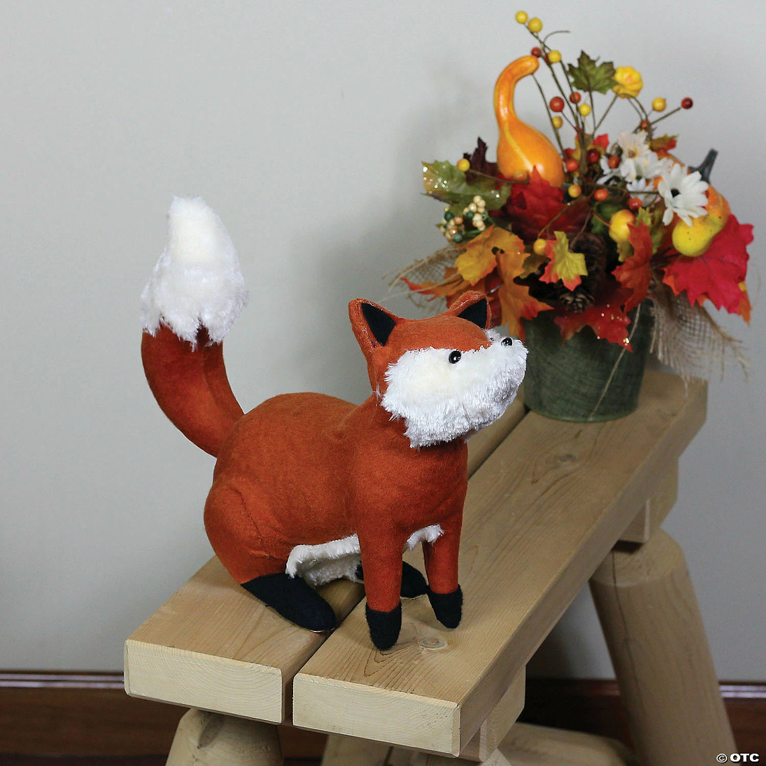 Northlight 16" Plush Sitting Fox Fall Tabletop Decor 3 Northlight 16" Plush Sitting Fox Fall Tabletop Decor - Image 3