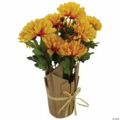 Northlight 20" Yellow Fall Harvest Artificial Mum Plant in a Pot -Halloween Decorations Shop northlight 20 yellow fall harvest artificial mum plant in a pot14111662 a03