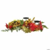 Northlight 28" Yellow Sunflower and Red Leaves Fall Harvest Candle Holder
