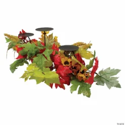 Northlight 28" Yellow Sunflower and Red Leaves Fall Harvest Candle Holder -Halloween Decorations Shop northlight 28 yellow sunflower and red leaves fall harvest candle holder14111674 a01