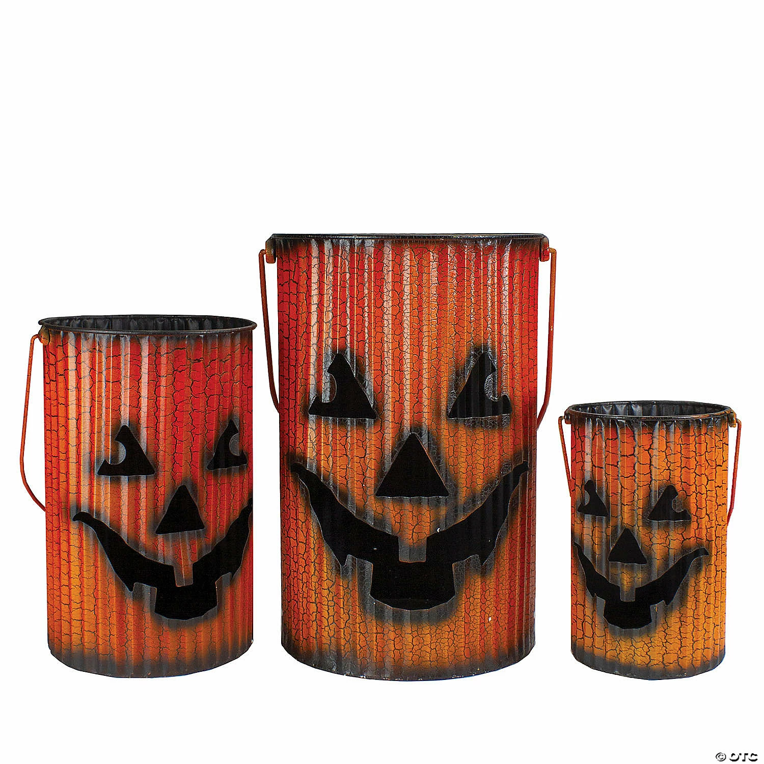 Northlight 3 Piece Black and Orange Metal Pumpkin Lantern Set Halloween Decoration 1 Northlight 3 Piece Black and Orange Metal Pumpkin Lantern Set Halloween Decoration