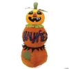 Northlight 38" Orange and Black Standing Spooky Jack-O-Lantern Pumpkin Lighted Halloween Decor