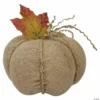 Northlight 5.5" Beige Burlap Autumn Harvest Table Top Pumpkin