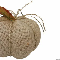 Northlight 5.5" Beige Burlap Autumn Harvest Table Top Pumpkin -Halloween Decorations Shop northlight 5 5 beige burlap autumn harvest table top pumpkin14111686 a02