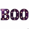 Northlight 6.5" LED Black and Purple BOO Halloween Marquee Sign