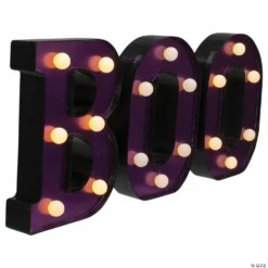 Northlight 6.5" LED Black and Purple BOO Halloween Marquee Sign -Halloween Decorations Shop northlight 6 5 led black and purple boo halloween marquee sign14111695 a02