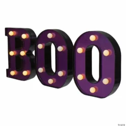 Northlight 6.5" LED Black and Purple BOO Halloween Marquee Sign -Halloween Decorations Shop northlight 6 5 led black and purple boo halloween marquee sign14111695 a03