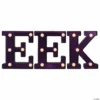 Northlight 6.5" LED Black and Purple EEK Halloween Marquee Sign