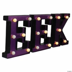Northlight 6.5" LED Black and Purple EEK Halloween Marquee Sign -Halloween Decorations Shop northlight 6 5 led black and purple eek halloween marquee sign14111696 a02