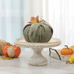 Northlight 6.75" Green Burlap Autumn Harvest Table Top Pumpkin -Halloween Decorations Shop northlight 6 75 green burlap autumn harvest table top pumpkin14111701 a01