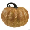 Northlight 7.5" Gold and Orange Textured Pumpkin Fall Decoration
