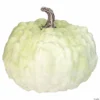 Northlight 7.5" White Textured Pumpkin Fall Halloween Statue