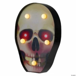 Northlight 7" Lighted Black and Red Skull Halloween Decoration -Halloween Decorations Shop northlight 7 lighted black and red skull halloween decoration14111706 a03