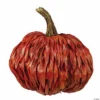 Northlight 8.5" Orange Autumn Harvest Woven Pumpkin Decoration