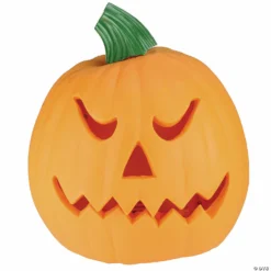 Northlight 9.75" Orange and Green Animated Double-Sided Pumpkin Halloween Decor