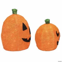 Northlight Set of 2 Orange Lighted Sisal Pumpkins Outdoor Halloween Decorations -Halloween Decorations Shop northlight set of 2 orange lighted sisal pumpkins outdoor halloween decorations13984259 a02