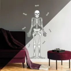 Roommates Skeleton Glow In The Dark Peel And Stick Giant Wall Decals