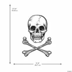 Roommates Skull Glow In The Dark Peel And Stick Giant Wall Decal -Halloween Decorations Shop roommates skull glow in the dark peel and stick giant wall decal14121470 a03