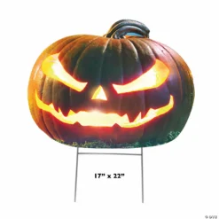 Scary Pumpkin Yard Sign -Halloween Decorations Shop scary pumpkin yard sign13979777 a01