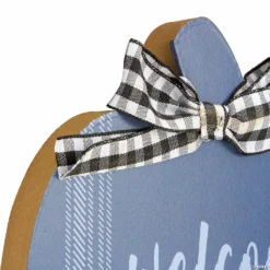 Set of 2 Blue and Beige Fall Harvest Wooden Pumpkin Welcome Plaques 8" -Halloween Decorations Shop set of 2 blue and beige fall harvest wooden pumpkin welcome plaques 814256885 a04