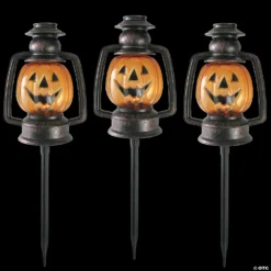 Set of 3 Orange Flickering Halloween Jack O’ Lantern Pathway Markers Outdoor Decor 5 Set of 3 Orange Flickering Halloween Jack O’ Lantern Pathway Markers Outdoor Decor -Halloween Decorations Shop set of 3 orange flickering halloween jack o lantern pathway markers outdoor decor13984261 a02