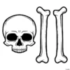 Skull & Bones Cutout Halloween Decorations - 48 Pc.