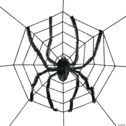 Spider Web With Spider Halloween Decoration