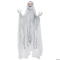 Spinning White Witch Halloween Decoration
