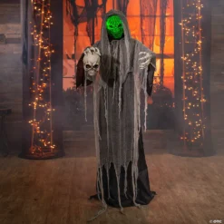 Standing Reaper with Skull Halloween Decoration