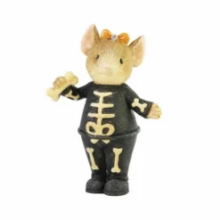 Tails with Heart Skeleton Mouse Halloween Figurine 6009245